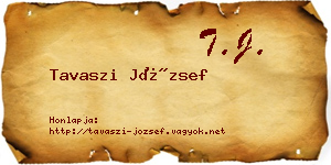 Tavaszi József névjegykártya